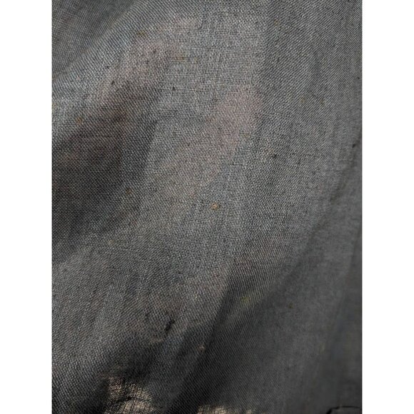 Y2K Banana Republic Midi Full Skirt Women Size 10 100% Linen Pleated Academia - Picture 4 of 12